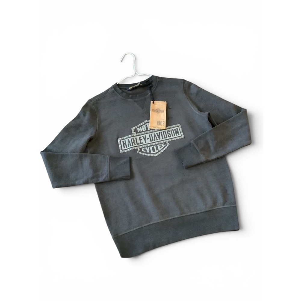 Harley Davidson Women's Studded Logo Pullover Sweatshirt 99064-20VW Gray Sz XL - Picture 3 of 4